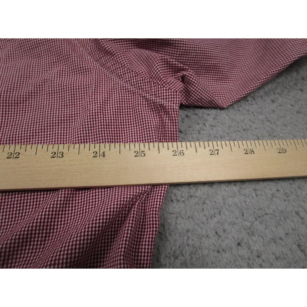 J Crew‎ Shirt Mens XL Red Checked Casual Preppy Button Down Long Sleeve